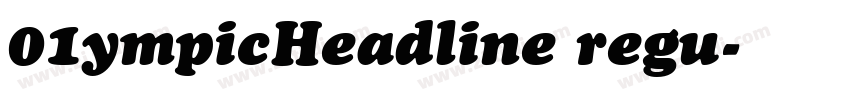 01ympicHeadline regu字体转换
